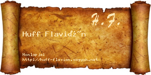 Huff Flavián névjegykártya